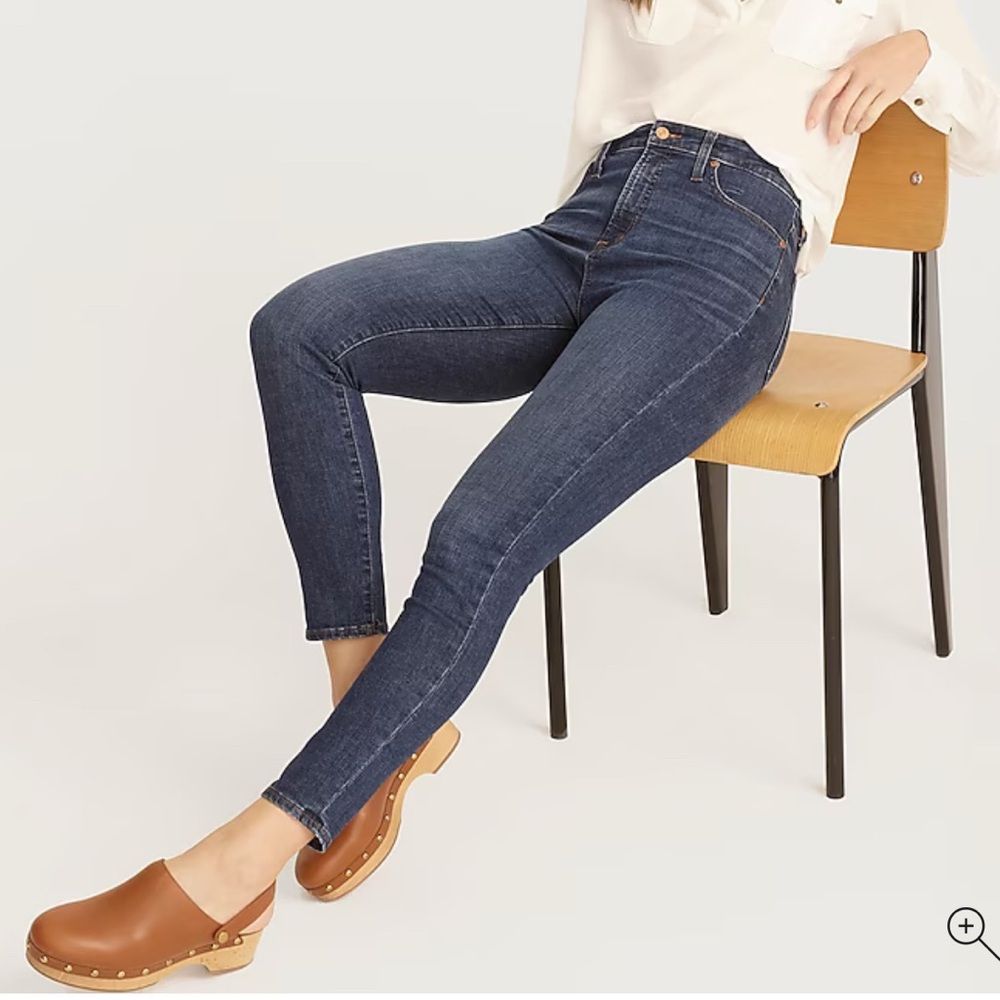 J. Crew Women’s High Rise Toothpick Jeans Dryden Blue 29 Preppy Streetwear Chic